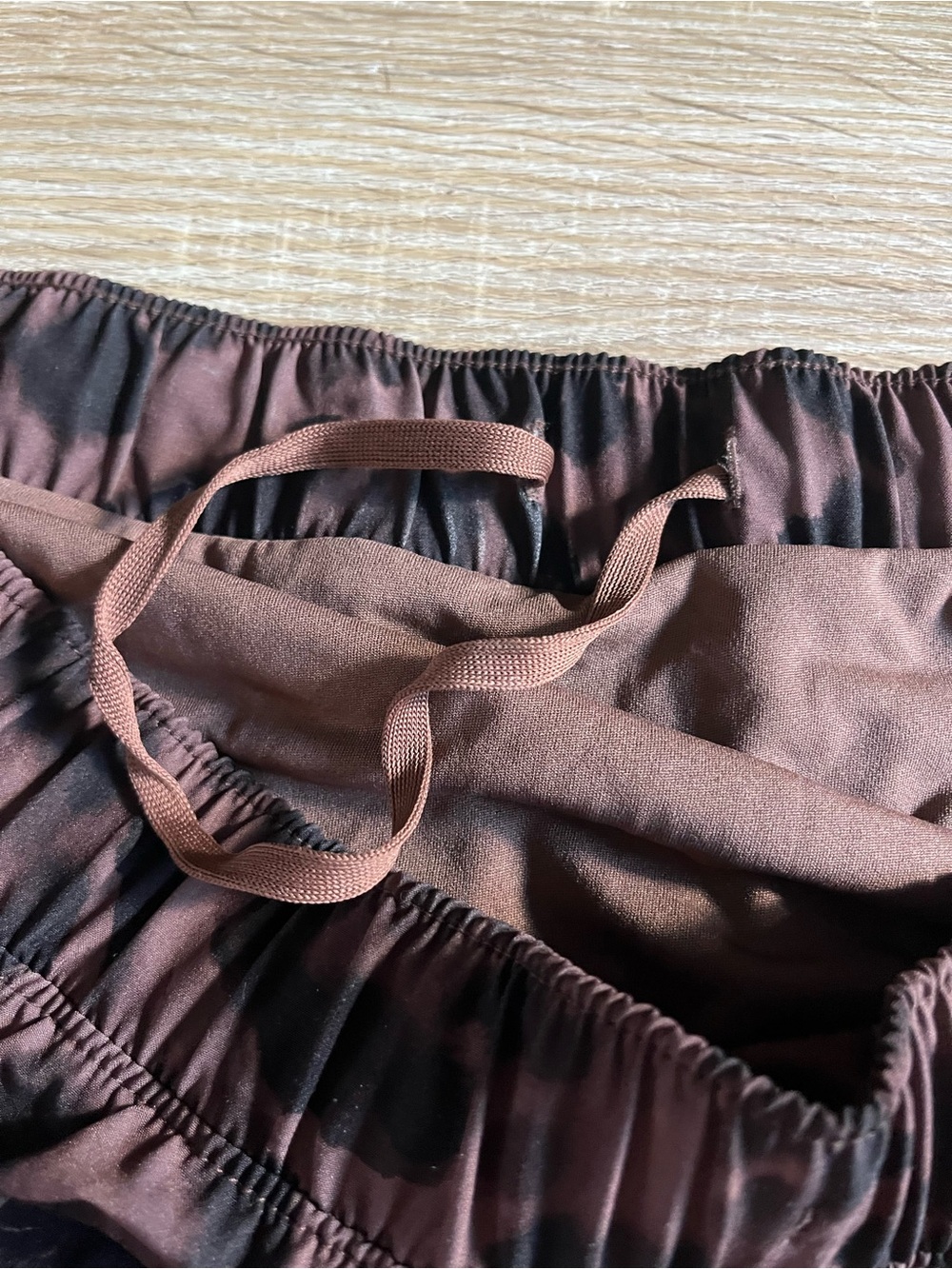Brown Black Leopard Print Athletic Shorts size M - Picture 6 of 14